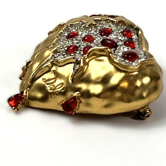 Salvador Dalí Joies Pomegranate Heart Brooch 2001 Official Repro MISSING STONES - Picture 5 of 8
